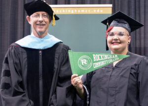 RCC president and a student on graduation day.