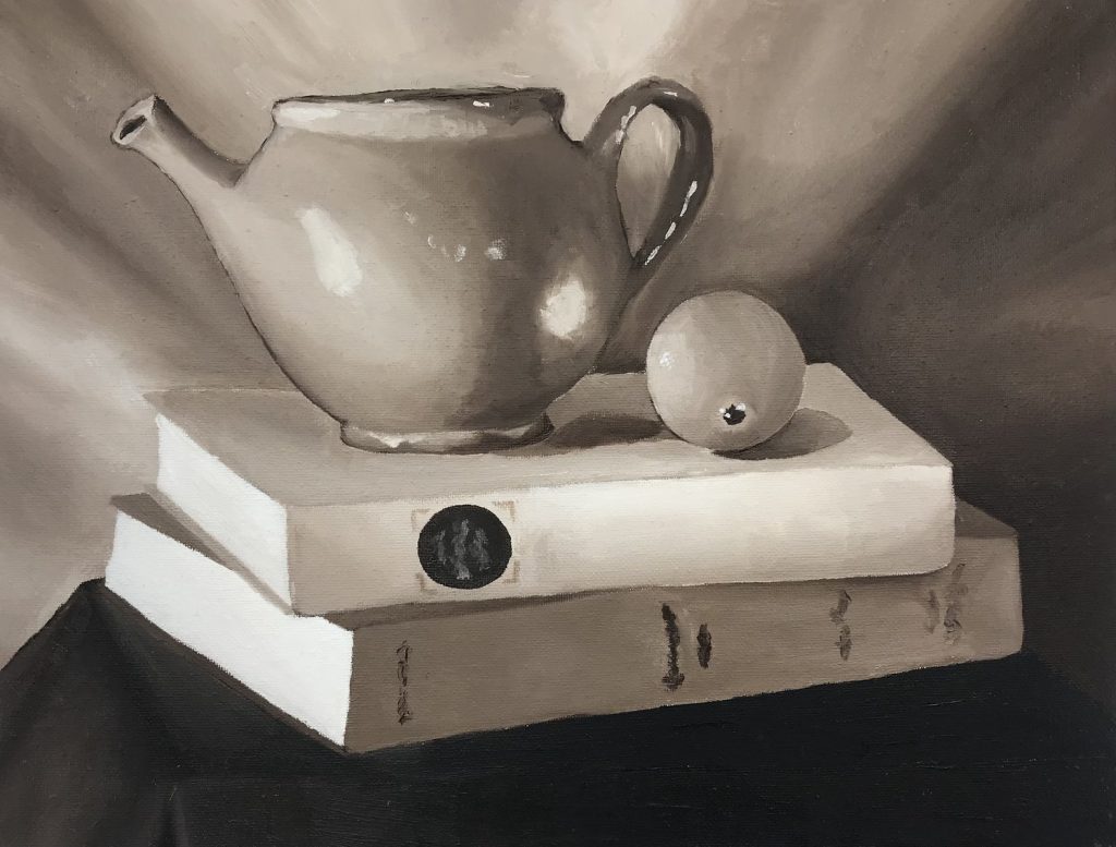 2021 Fall Art Show - Leah Duncan. Still Life Study. Oil on canvas. 11x14.