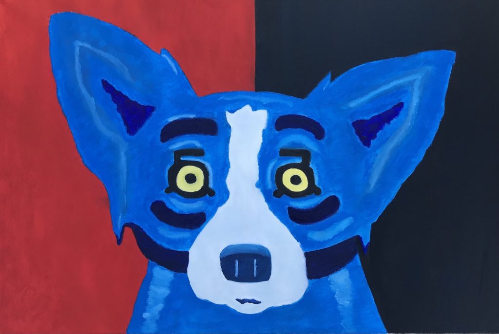 2021 Fall Art Show - Naomi Owens. George Rodrigue Recreation. Oil on canvas. 24x36