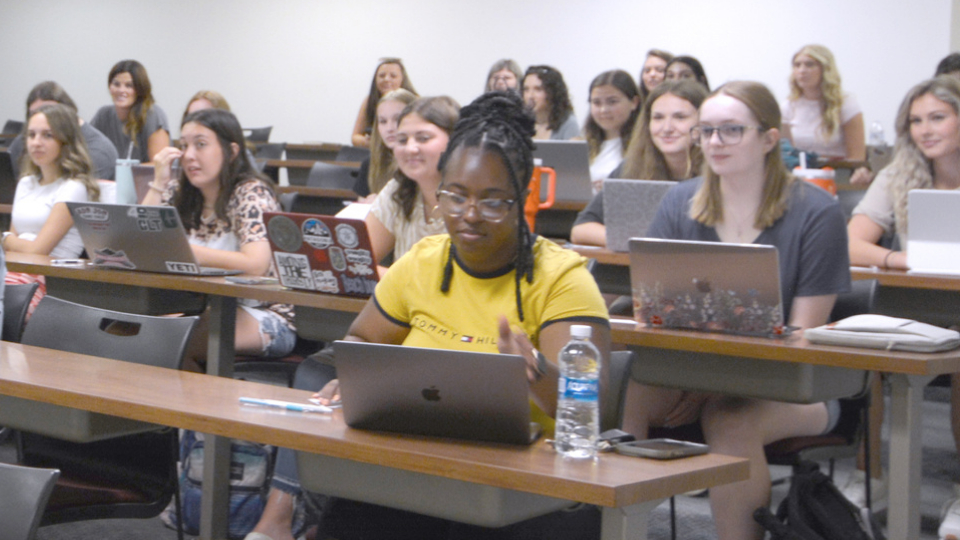 Students in class