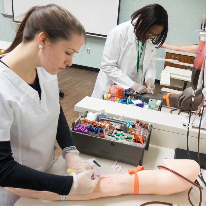 Phlebotomy students