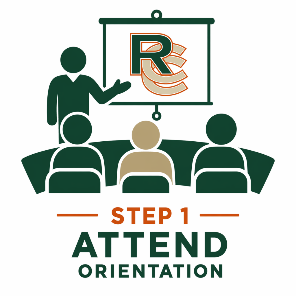 Step 1 - Attend Orientation