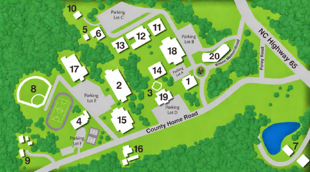 Campus buildings and locations. Administration Building, Advanced Technologies Building, Apple Amphitheater, Bishopric Lifelong Learning Center, Building Trades Laboratory, Center for Creative Arts, Emergency Services Training Center, Baseball Field (Gilliland Field), Historical Village, Horticulture Building, Humanities Building, Industrial Technologies 1 Building, Industrial Technologies 2 Building, Library (Gerald B. James Library), Gymnasium (Robert Keys Gymnasium), Maintenance Building, Owens Health Science Building, Science Building, Whitcomb Student Center and Center for Workforce Development.